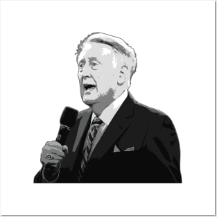 Vin Scully Portrait Illustration Posters and Art